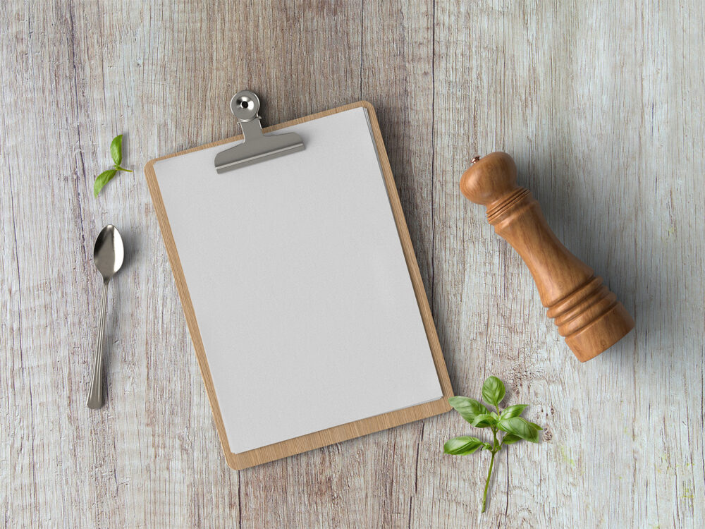 Restaurant Menu Card Free Mockup