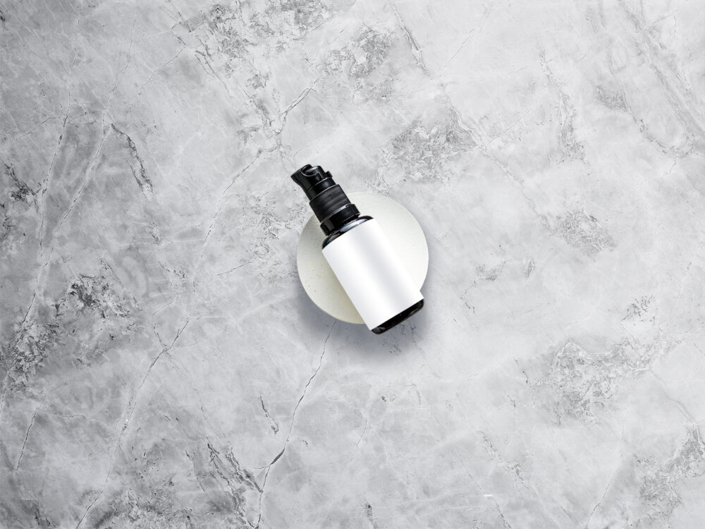 Small Glass Spray Free Bottle Mockup