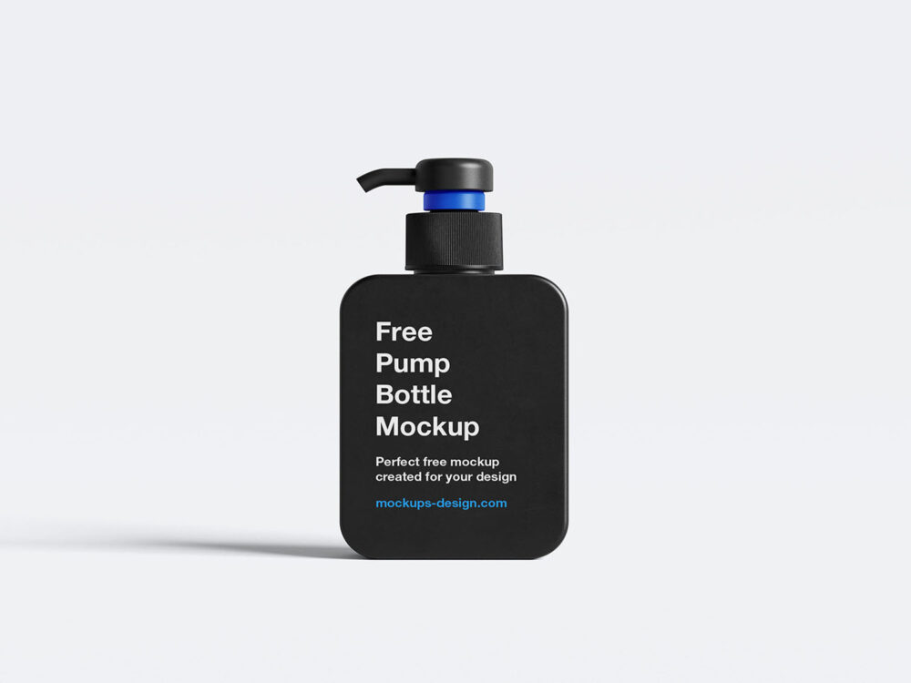 Square Pump Bottle Free Mockup
