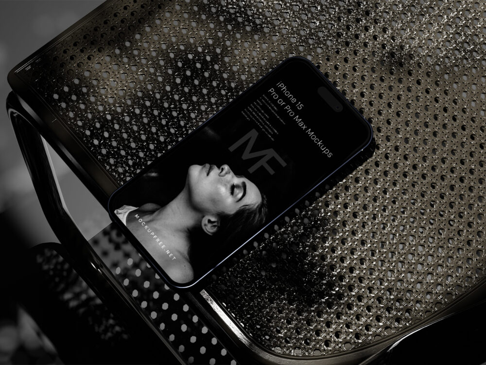 iPhone 15 Dark Shadowy Free Mockups