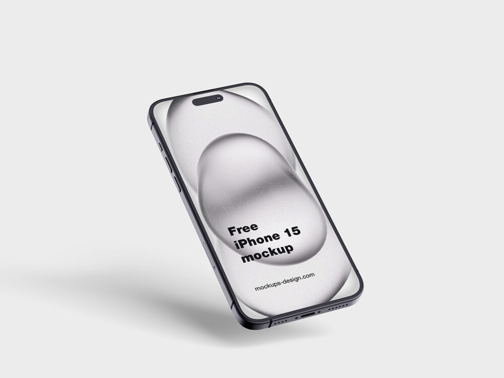 iPhone 15 Free Mockup