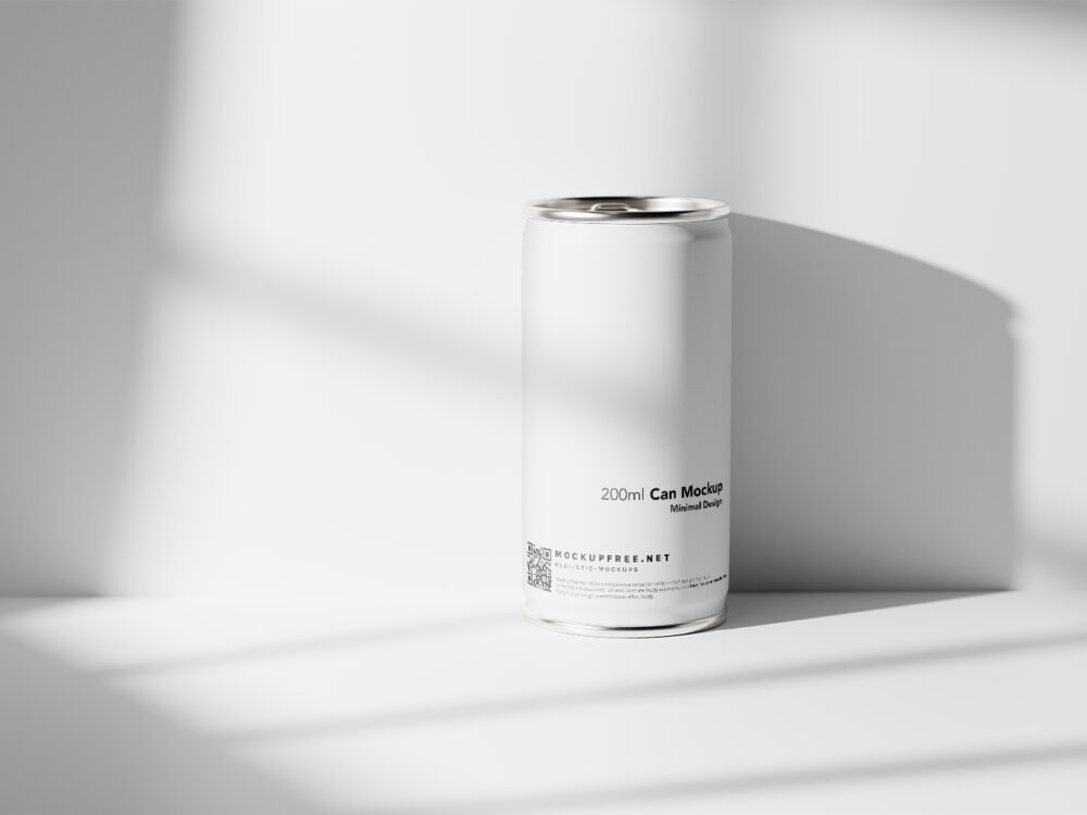 Minimalistic Aluminum Can Free Mockups
