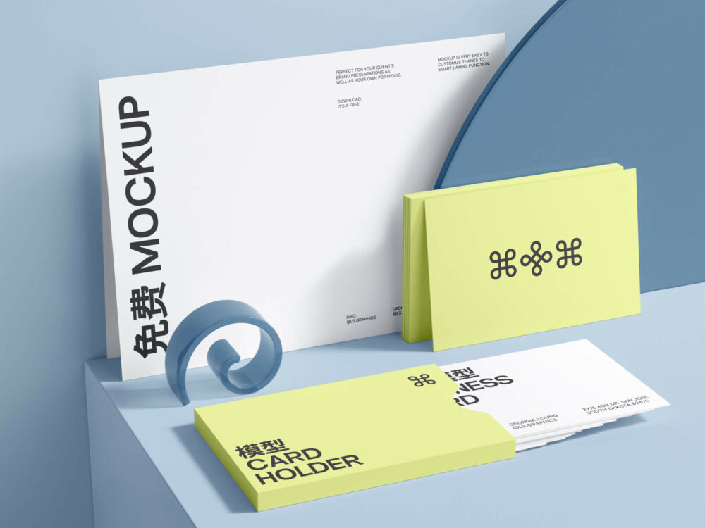 Paper and Business Cards Free Mockup