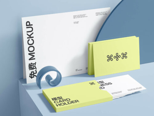 Paper and Business Cards Free Mockup